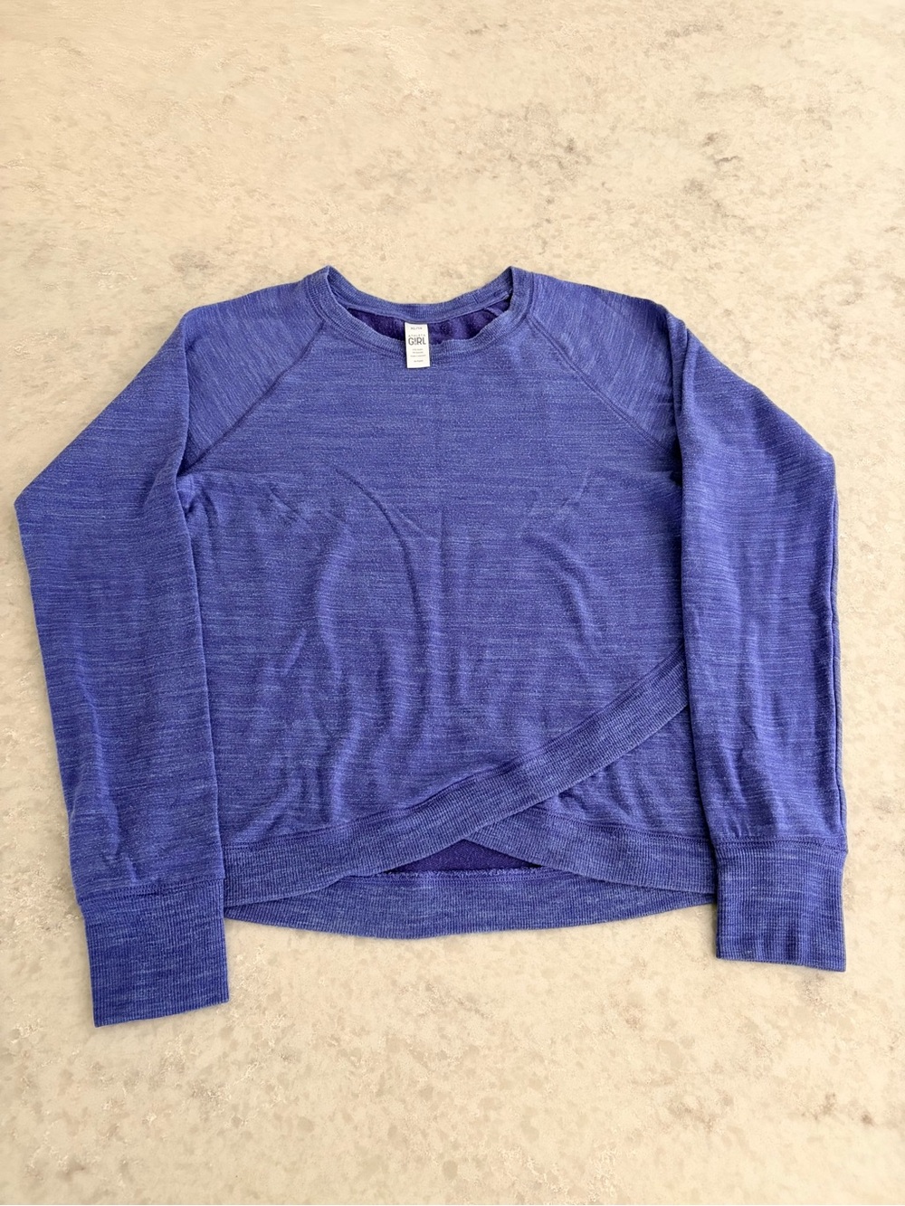 Athleta Girl Criss Cross My Heart Sweatshirt - Purple Blue / Size XL (14)